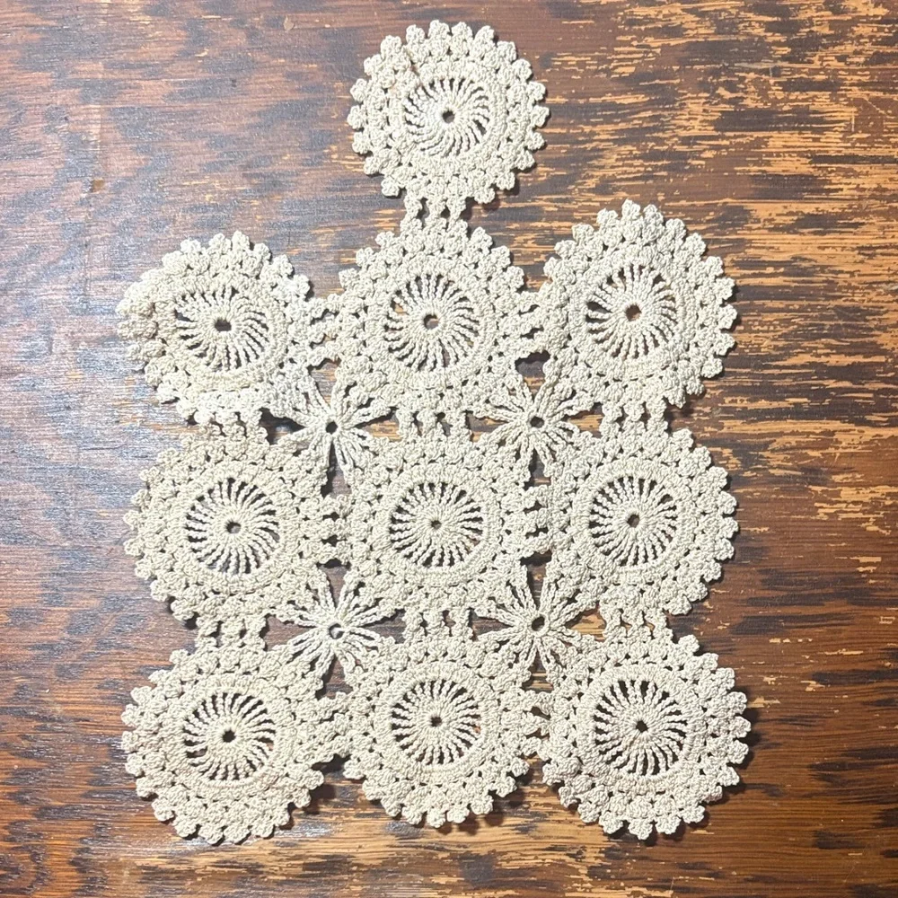Elegant Cream Crochet Furniture Cover